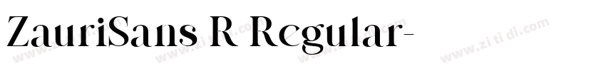 ZauriSans R Regular字体转换